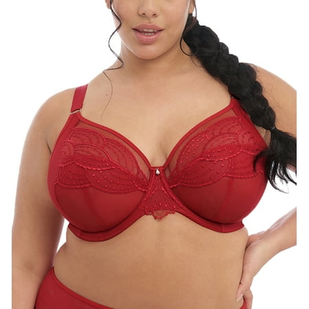 

Women s Elomi Best EL4550 Priya Plunge Underwire Bra (Haute Red 40G)