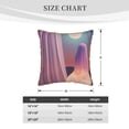 thumbnail image 4 of Fotbe Dreamy Moonlit Window Pattern Velvet Decorative Throw Pillow Covers with Elegant Piping, Soft Plush Cushion Cover for Sofa, Bed, Car, Office-20"x20", 4 of 8