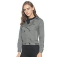 thumbnail image 2 of Campus Sutra Women Stylish Grey Casual Jacket, 2 of 3