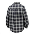 thumbnail image 3 of CYiJun Mens Flannel Plaid Shirts Fashion Long Sleeve Relaxed Fit Button Down Soft Shirt with Pockets,Navy L, 3 of 4