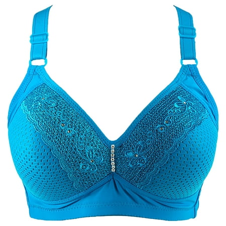 

Bigersell Women s T-Shirt Bra Women Fashion Printed Bra Wire Free Underwear 1 Piece Bra Everyday Underwear Short Size Push-Up T-Shirt Bra Style 13985 Blue 38B