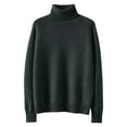 thumbnail image 4 of Turtleneck Sweater Women Long Sleeve Mock Neck Sweater Warm Fall Winter Chunky Knit Pullover 2025 Black XXL, 4 of 4