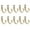 Golden, variant on Oraceous 10PCS Single Prong Wrought Hooks Vintage Brass Wall Hooks Coat Hooks Hanging Coat Hat Key Towel Hanger Home Decor Golden