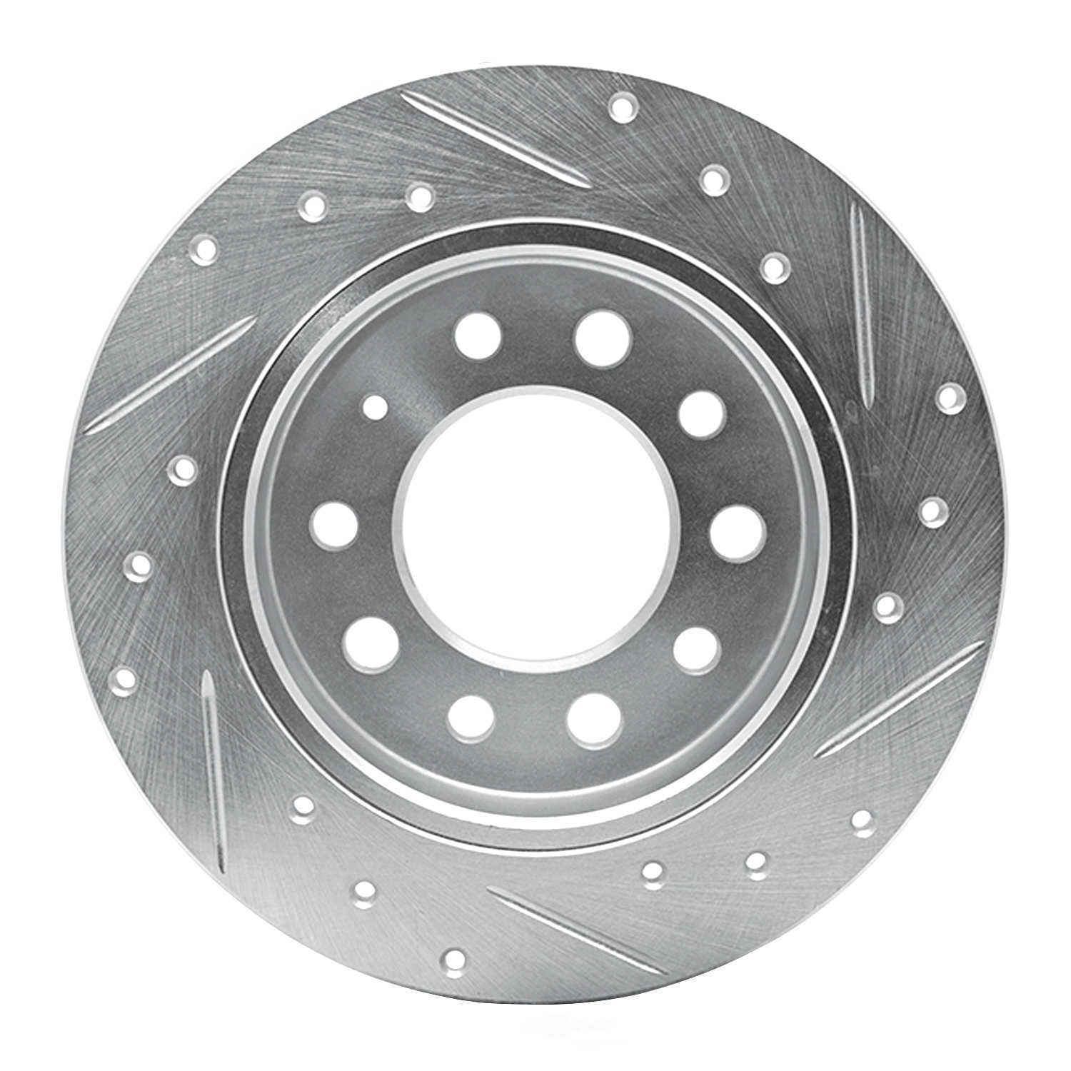 Dynamic Friction Company 631-03017L DFC Brake Rotor - Drilled And Slotted - Silver
