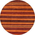 thumbnail image 1 of Ahgly Company Indoor Round Abstract Orange Red Abstract Area Rugs, 5' Round, 1 of 6