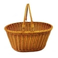 thumbnail image 2 of Wicker Storage Basket,Picnic Basket with Handles,Hand Woven Storage Bins Rectangular Basket for Camping Outdoor,Gifts,Household, 2 of 6