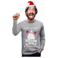 thumbnail image 1 of Tstars Mens Ugly Christmas Sweater Jesus Birthday Christmas Gift Funny Humor Holiday Shirts Xmas Party Christmas Gifts for Him Long Sleeve T Shirt Ugly Xmas Sweater, 1 of 6