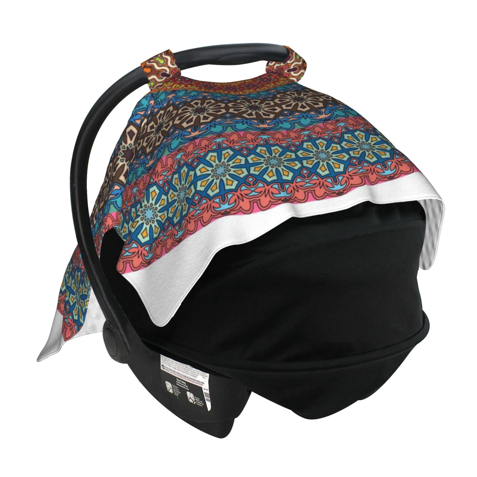 Car Seat Cover Baby - Mandala (3) Breathable Infant Car Seat Cover for Baby Carseat, Lightweight Comfort Baby Essentials Must Haves Newborn Stuff for Girl Boy