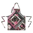 thumbnail image 2 of Pioneer Flower Floral Print Pattern Apron-Garden Aprons for Women with Pockets-Cotton Linen Waterproof Kitchen Cooking Gardening Aprons Adjustable for Kitchen,Cooking,BBQ and Salon 33x27 Inch, 2 of 7
