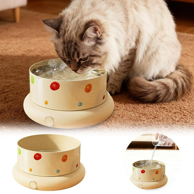 Large Capacity Heated Thermal Bowl Energy Efficient Quiet Water Heater For Cats And Dogs Drinking Dish For Indoor Use