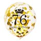thumbnail image 2 of Globos SHUNTAI 76.º cumpleaños negro y dorado, 15 unidades, 12", 2 of 7