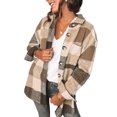 thumbnail image 3 of Camisa De Abrigo Con Botones Abrigo Casual De Mujer Cómodo Estampado Para El Club Para Ir De Compras ANGGREK Ropa, 3 of 6
