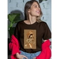 thumbnail image 2 of Pastell Closed Eyes Woman T-Shirt Women -David Coleman Jr Designs, Female Large, 2 of 4