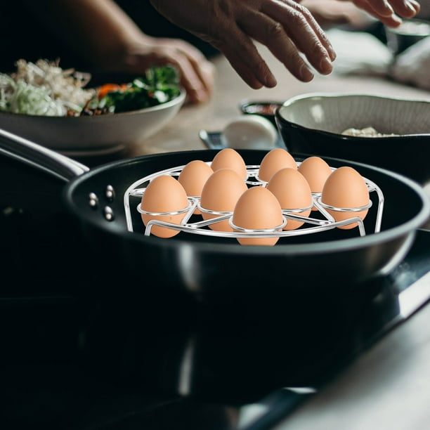 IDEANATEGRATE Soporte Para Cocer Huevos En Acero Inoxidable Con Múltiples Agujeros Para