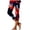 Black, variant on 4th of July Leggings for Women USA Patriotic American Flag 3D Graphic Capri High Waisted Lightweight Stretch Workout Capris