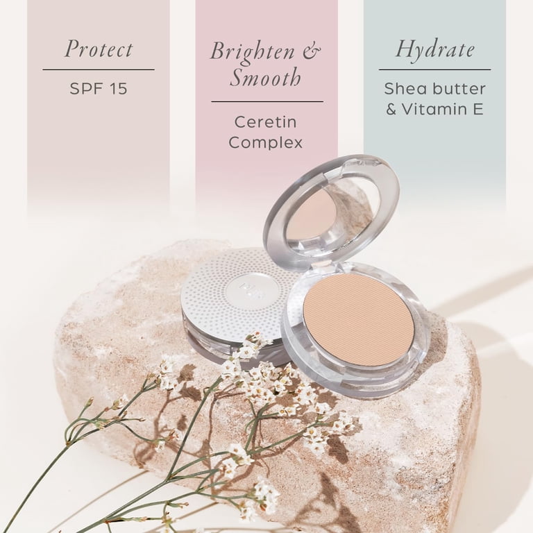 P√úR MINERALS 4-in-1 SPF 15 Powder Foundation, Light/LN6