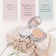 PÜR MINERALS 4-in-1 Pressed Mineral Makeup SPF 15 Powder Foundation with Concealer & Finishing Powder - Medium to Full Coverage- Cruelty-Free & Vegan Friendly, 0.28 Ounce Light/LN6