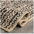 thumbnail image 2 of Woven Wonder: Handmade Jute Chindi Braided Rug for Cozy Corners | Eco Texture Handmade Braided Jute Rug with Natural Charm, 2 of 8