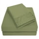thumbnail image 1 of Juego De Sábanas King Size Bordadas Suaves Y Frescas MELOCOTTON HOGAR Altura De 40cm Mod. Verde, 1 of 7