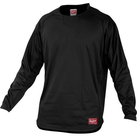 Rawlings Youth Dugout Fleece Pullover  Small  Black