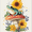 Cute Frog Mushroom Sunflower, variant on Qisvanset Couple And Dogs Portrait Canvas Wall Art 15.75x11.81 Inches