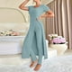 thumbnail image 5 of Pincandy Women's Solid Color Pajama Set - Crew Neck Short Sleeve Top & Pants, Casual & Comfortable for Homewear, 5 of 5