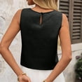 thumbnail image 4 of Stichou Womens Crop Tank Tops Linen Casual 2026 Summer Beach Sleeveless Spring Tops Vacation Outfits Black M, 4 of 4