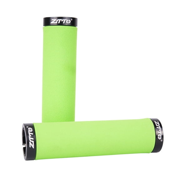 ZTTO Dual-Lock Sponge Bike Grips for Mountain Bikes - AG36 Model, Shock-Absorbing, Comfortable, Easy Installation, 22.2mm Fit, Green/Black/Blue/Red Options