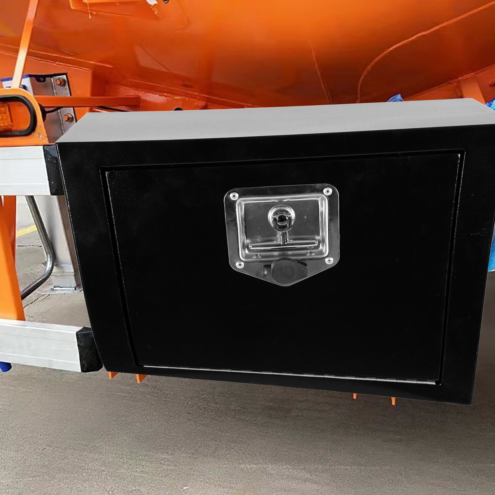 Steel Underbody Truck Tool Box with T-Handle Lock Latch, Truck ToolBox Truck Storage Organizer Tool Box Chest For Organization And Storage, Job Tool Chest