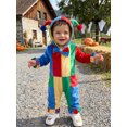 thumbnail image 6 of RUINIXCW Baby Halloween Clown Costume Newborn Infant Boy Girl Halloween Cosplay Outfit Fall Winter Warm Romper Long Sleeve Zipper Hooded Jumpsuit, 6 of 10