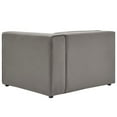 thumbnail image 6 of Sectional Sofa Set, Faux Vegan Leather, Grey Gray, Modern Contemporary Urban Design, Living Lounge Room Hotel Lobby Hospitality, 6 of 14
