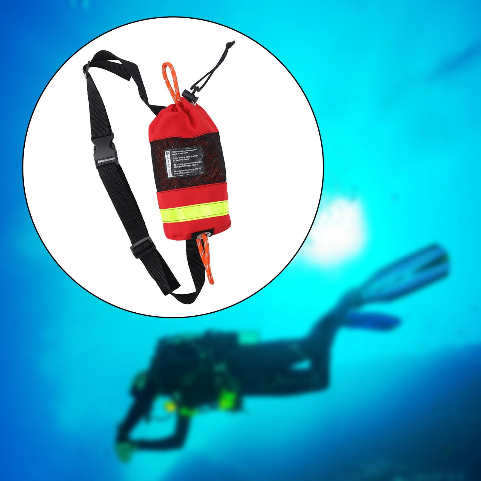 Vensio High Visibility Reflective Throw Bag with 16m Rope Lightweight Floating Safety Gear for Kayaking Rafting