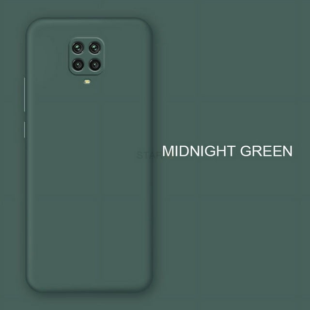 New Liquid Silicone Phone Case For Xiaomi Redmi Note 9 pro note9 9s Original Luxury Camera Protector Soft Back Cover Coque JK Midnight green redmi note 9 global