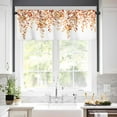 thumbnail image 2 of Alishomtll Fall Orange Valance Curtains for Living Room Bedroom Kitchen Windows Watercolor Floral Print ,52 x 18 inch,Rod Pocket, 2 of 9