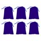 thumbnail image 1 of Uxcell 6 Pcs Bolsas de terciopelo con cordón, 10 x 8 pulgadas para joyas, bolsa de dulces para bodas, fiestas y Navidad, Azul, 1 of 6