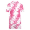 thumbnail image 4 of Fewfanhot Womens Pajama Sets Button-Down Soft Knit Sleepwear Loungewear Short Sleeved Top Shorts Home Wear Pajama Set, 4 of 7