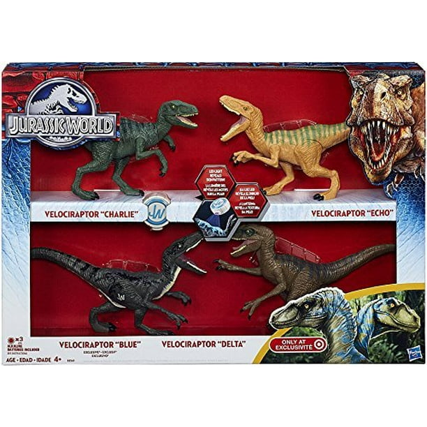 Jurassic World 2015 Toy Set Velociraptor Delta Dinosaur 4 Pack ...