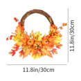 thumbnail image 3 of Qocolhg Fall Decorations For Home, Thanksgiving Harvests Festival Maple Leaf Pumpkin Wall Hanging Rattan Circle Autumns Color Maple Leaf Pumpkin Fruit String, Thanksgiving Decorations Indoor Outdoor, 3 of 6
