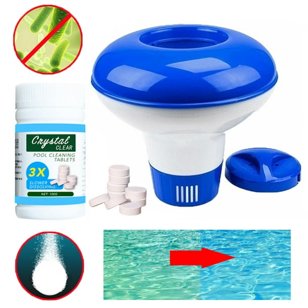 100 Tablet Pool Cleaning Tablet Floating Chlorine Hot Tub SPA Chemical