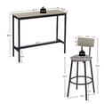 thumbnail image 5 of HSUNNS Bar Table with Stools Set of 2, Industrial 3 Piece Counter Height Small Dining Sofa Table and Chairs for Kitchen Breakfast Nook Small Space Restaurant, Grey, 5 of 9