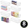 thumbnail image 5 of mDesign Slim Plastic Kitchen Storage Container Bin with Handles, 8 Pack - Clear, 5 of 8