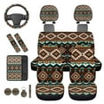 thumbnail image 6 of Binienty Aztec Tribal Auto Seat Covers Full Set Front Rear Car Seat Protective Cover With Steering Wheel Cover Arm Rest Cushion Covers Universal Car Interior Accessories for Cars SUV Truck, 6 of 8