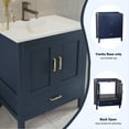 thumbnail image 4 of 36" Blue Freestanding Bath Vanity with Bottom Drawer, Blue Sink Base Cabinet Without Top, 4 of 8