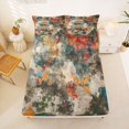 thumbnail image 5 of Homewish Watercolor Tie Dye Bed Sheets,Abstract Grunge Full Size Sheets,4 Pieces,1 Flat Sheet, 1 Fitted Sheet and 2 Pillowcases, 5 of 6