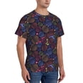 thumbnail image 2 of Bixox Men's Colorful Shells Printed Short Sleeve Skinny Athletic T-Shirt, 2 of 6
