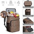 thumbnail image 5 of Travel Cooler Bag - Brown and Black Leopard Print Camping Beer Cooler Backpack with Bottle Opener- Waterproof Insulated Picnic Backpacks - Cooler Bag for Beach, 5 of 6