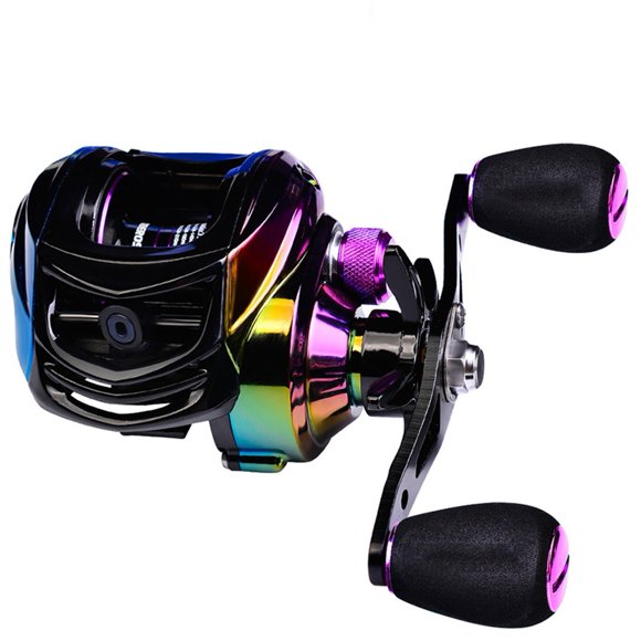 Moulinet de Pêche 18+1BB Coque en Carbone Légère 213g Drag Max 10KG Moulinet de Lancer Moulinet de Pêche, Cadre Squelettique en Aluminium Rigide