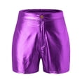 thumbnail image 5 of vigerkar Sexy Booty Shorts, Rave Pants, Casual High Waisted Stretch Short Pants for Women (Purple, M), 5 of 7