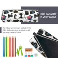 thumbnail image 5 of Cauagu Cool Camera Print Leather Pencil Pen Case - Stationery Bag Portable Stationery Bag Big Capacity Pencil Pouch Cosmetic Organizer Bag for Men & Women, 5 of 7