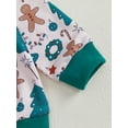 thumbnail image 6 of aturustex Toddler Boys Christmas Tracksuit Outfits 0 6M 12M 18M 2T 3T Infant Long Sleeve Sweatshirts Gingerbread Man Print Pullovers Crew Neck Tops an Suits Kids 2Pcs Spring Fall Clothes Set, 6 of 8